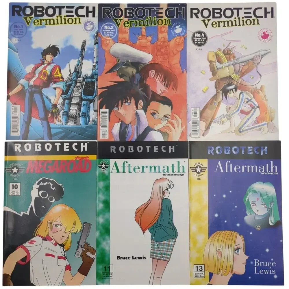 Robotech Comic Lot of 6 Issues Vermilion Aftermath Modern Age 1 2 4 10 11 13